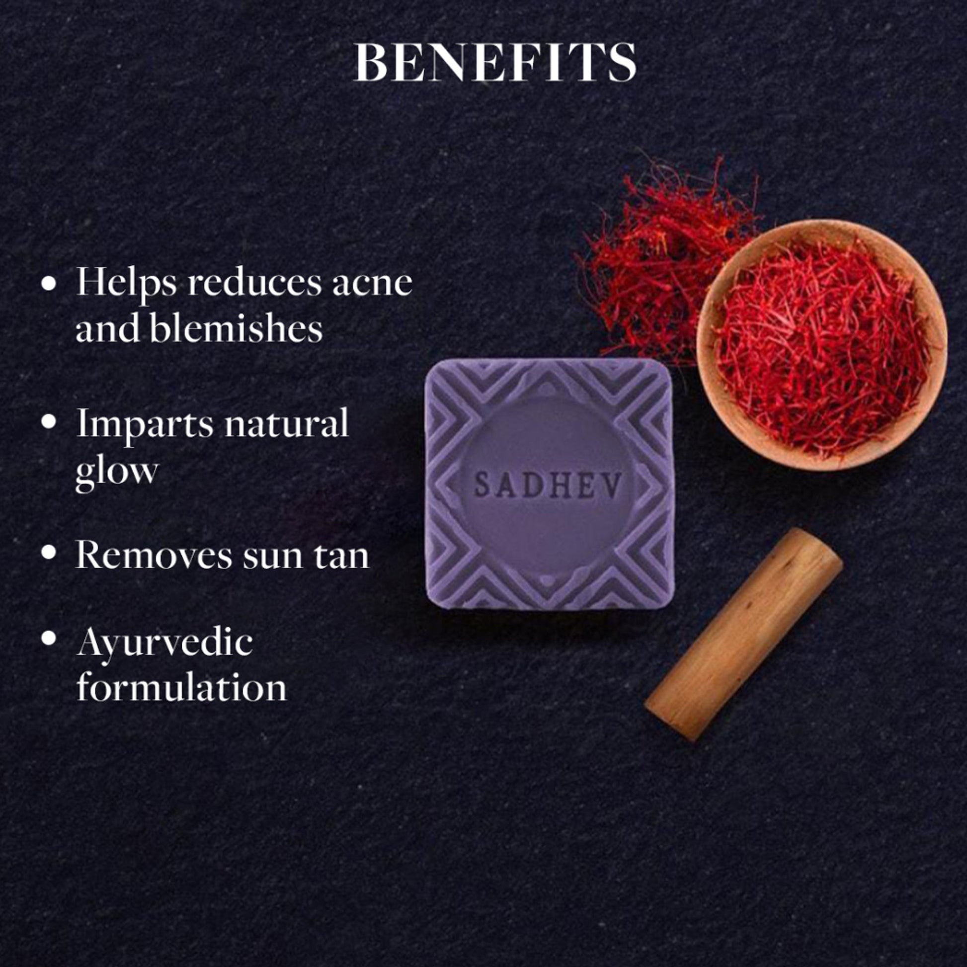 Sadhev Depigmentation & Detanning Bathing Bar - Sandal & Saffron