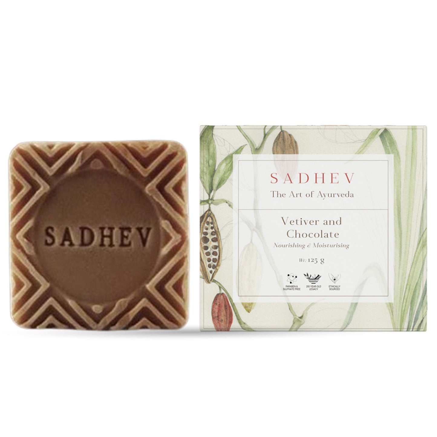 Sadhev Nourishing & Moisturising Bathing Bar - Vetiver & Chocolate