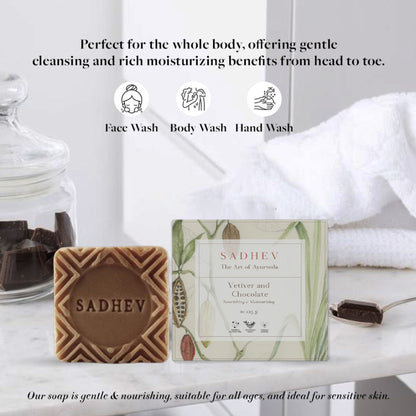 Sadhev Nourishing & Moisturising Bathing Bar - Vetiver & Chocolate