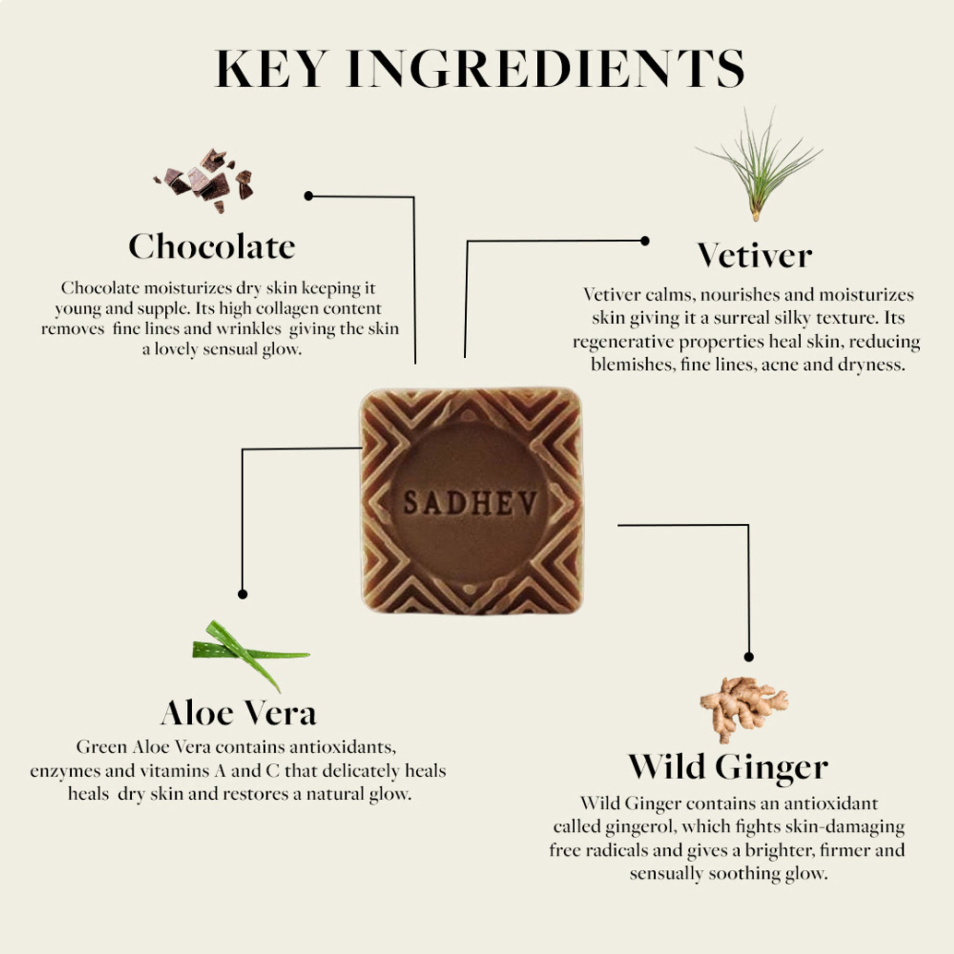 Sadhev Nourishing & Moisturising Bathing Bar - Vetiver & Chocolate