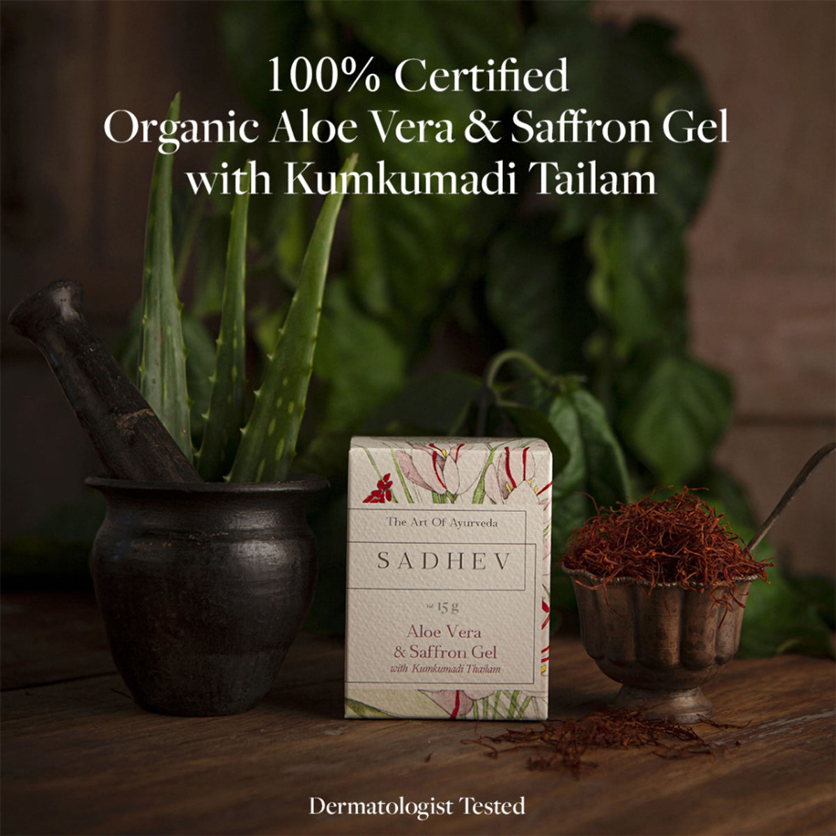 SADHEV Aloe Vera Gel With Saffron And Kumkumadi Thailam