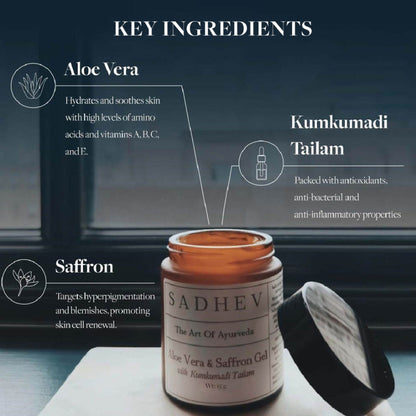 SADHEV Aloe Vera Gel With Saffron And Kumkumadi Thailam