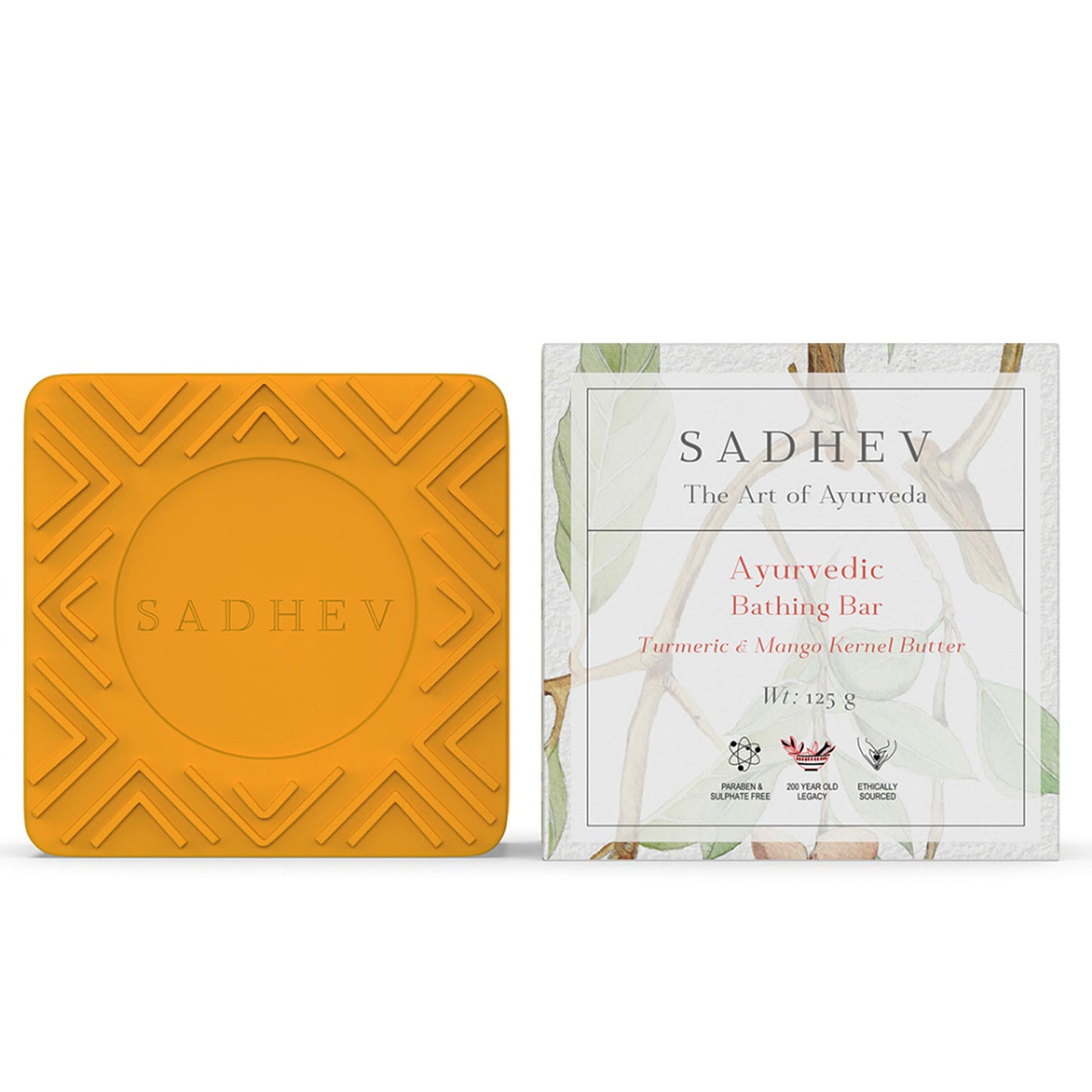 SADHEV Turmeric & Mango Kernel Butter Bathing Bar
