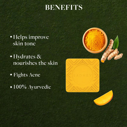 SADHEV Turmeric & Mango Kernel Butter Bathing Bar