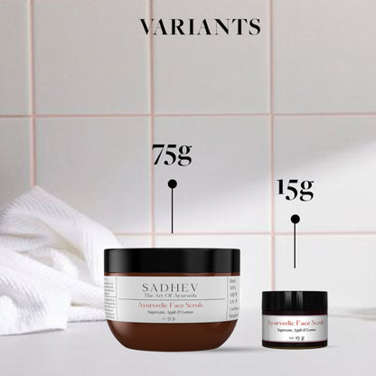 SADHEV Ayurvedic Face Scrub With Sugarcane, Apple & Lemon