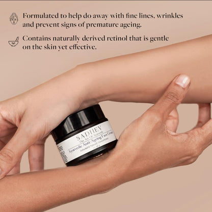 SADHEV Ayurvedic Anti-Ageing Face Cream with Bakuchiol & Naturally Derived Retinol