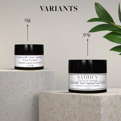 SADHEV Ayurvedic Anti-Ageing Face Cream with Bakuchiol & Naturally Derived Retinol