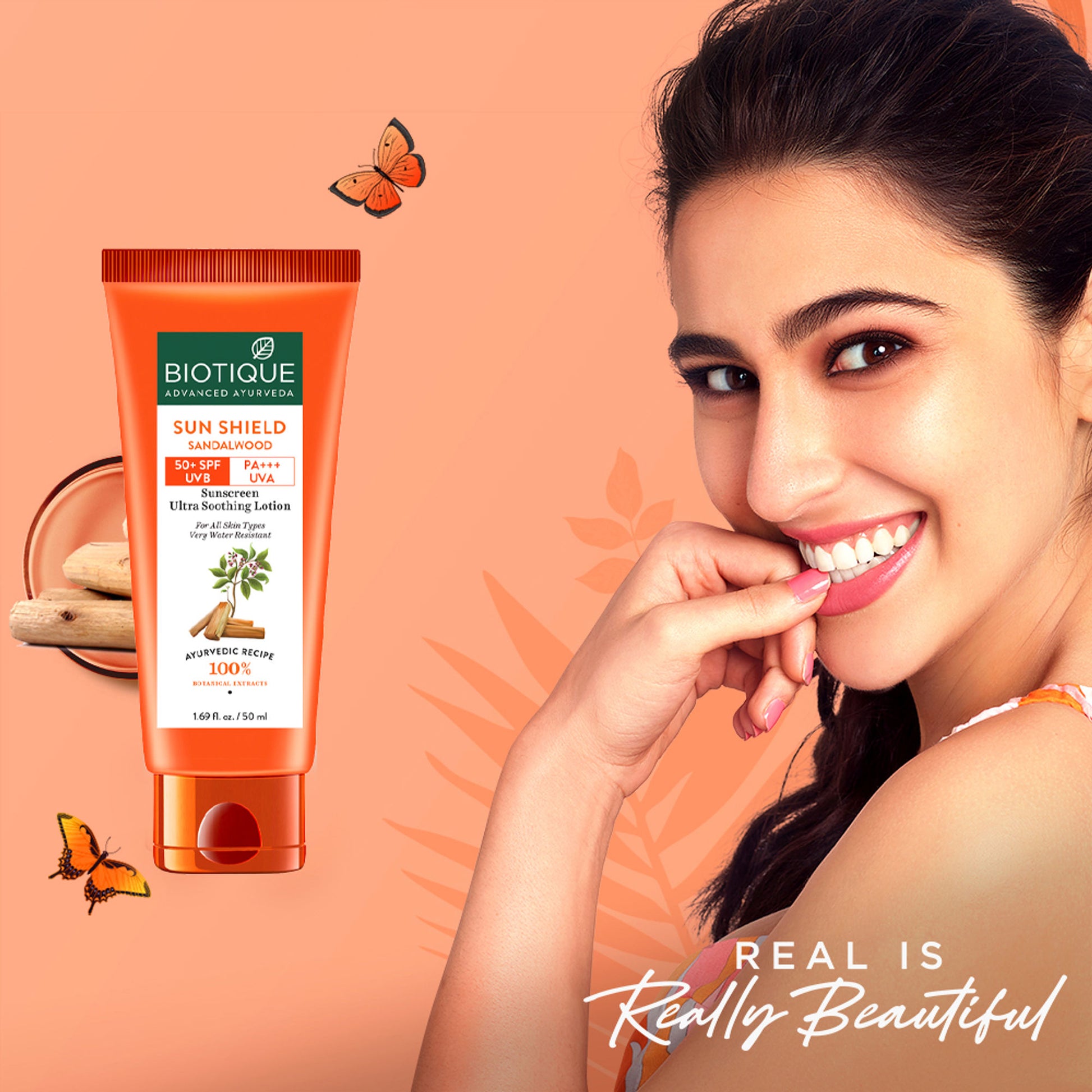 Biotique Bio Sun Shield Sandalwood Ultra Protective Face Lotion SPF 50+ Sunscreen