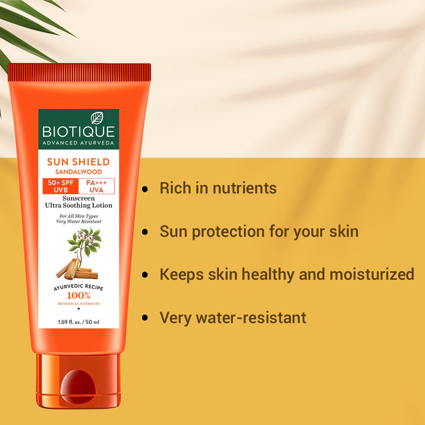 Biotique Bio Sun Shield Sandalwood Ultra Protective Face Lotion SPF 50+ Sunscreen