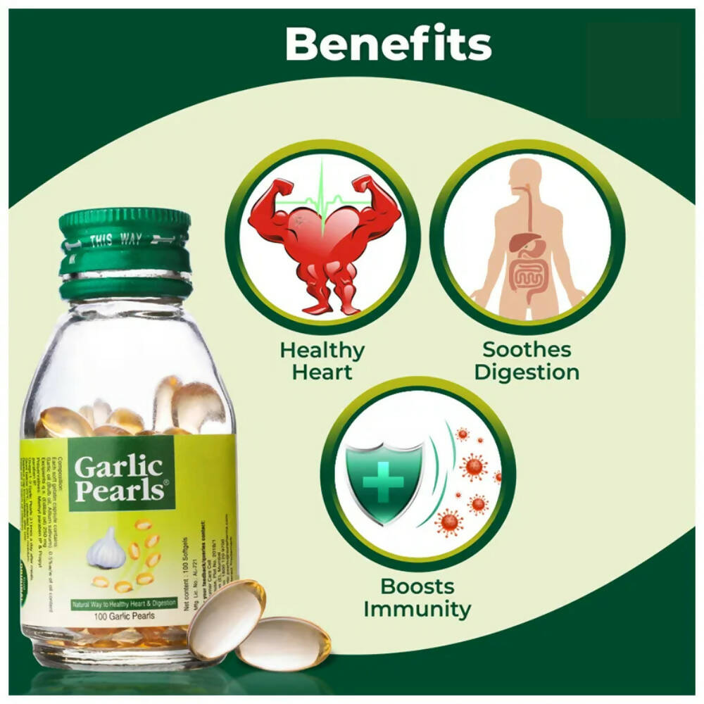 Sun Pharma Garlic Pearls Capsules - Indyancart