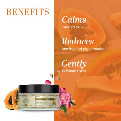 Khadi Natural Rose & Papaya Face Scrub Reduce Acne & Pimple