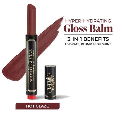 LoveChild Masaba Shooting Star Hyper Hydrating Gloss Balm, Enriched with Peptides, Shea Butter & Jojoba Oil - Hot Glaze