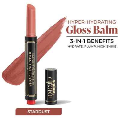 LoveChild Masaba Shooting Star Hyper Hydrating Gloss Balm, Enriched with Peptides, Shea Butter & Jojoba Oil - Stardust