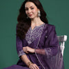 Indyancart IE Paisley Embroidered Kurta with Trousers & Dupatta