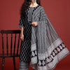 Dhiyona IE Printed Mirror Work Pure Cotton Kurta With Palazzos & Dupatta