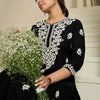 Dhiyona IE Floral Embroidered Notch Neck Kurta