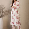 Dhiyona IE Women Floral Printed Regular Pure Cotton Kurta with Trousers