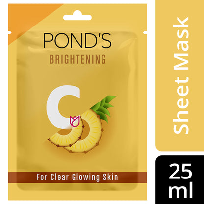 Ponds Vitamin With 100% Natural Extracts Sheet Mask - Pineapple