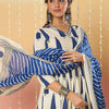 Dhiyona IE Ethnic Motifs Printed Angrakha A-Line Pure Cotton Kurta With Trousers & Dupatta