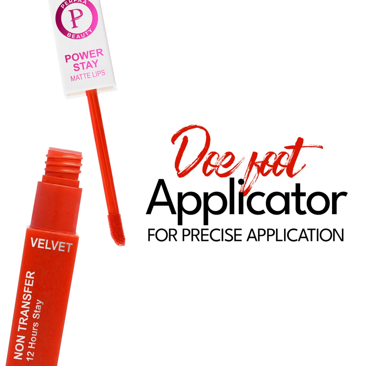 PERPAA Power Stay Waterproof Liquid Matte Lipstick - Red