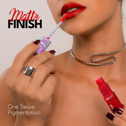 PERPAA Power Stay Waterproof Liquid Matte Lipstick - Red