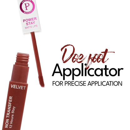 PERPAA Power Stay Waterproof Liquid Matte Lipstick - Brown