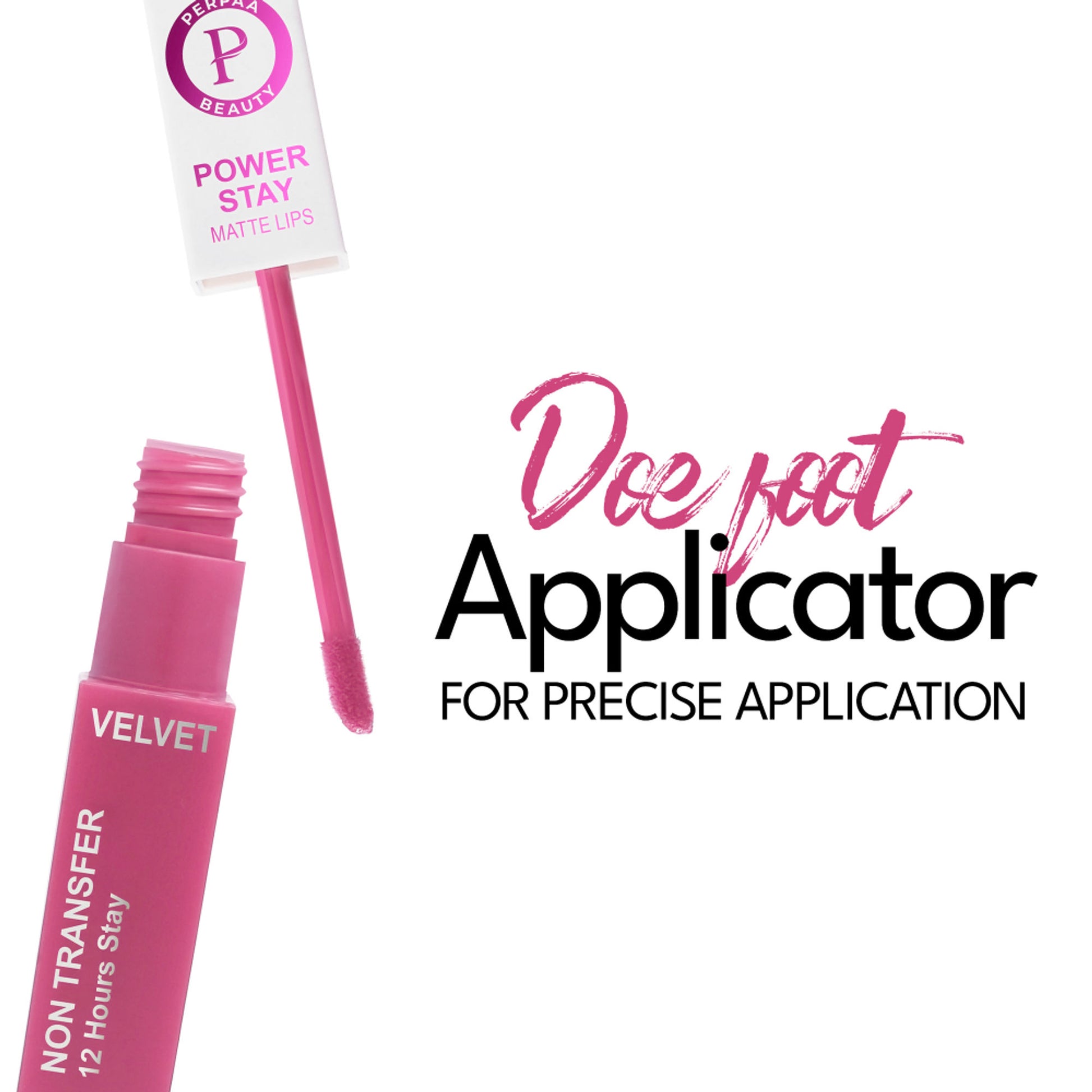 PERPAA Power Stay Waterproof Liquid Matte Lipstick - Mauve