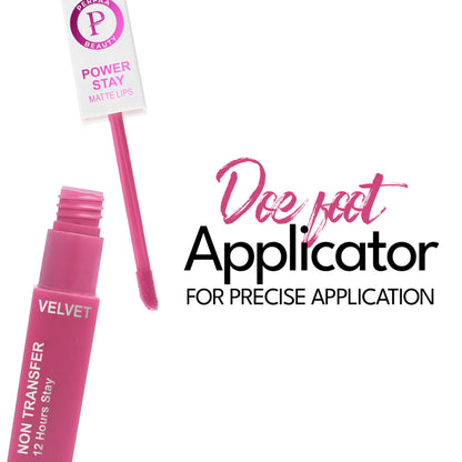 PERPAA Power Stay Waterproof Liquid Matte Lipstick - Mauve