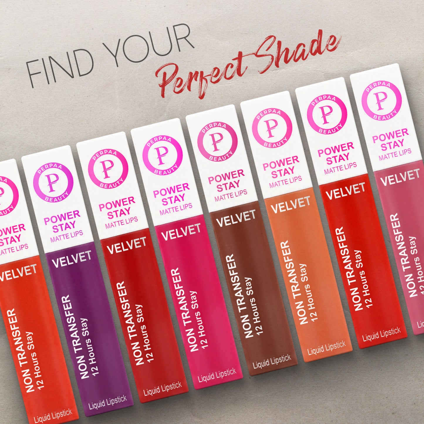 PERPAA Power Stay Waterproof Liquid Matte Lipstick - Mauve