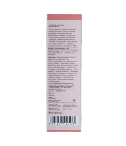 Mantra Herbal Hydrating Face Cream Rose & Hibiscus - Indyancart
