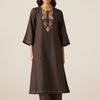 Women's Bracken Brown Silk Co-ord Set