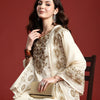 Dhiyona IE Floral Embroidered Thread Work Pure Cotton Kurta with Trousers & Dupatta