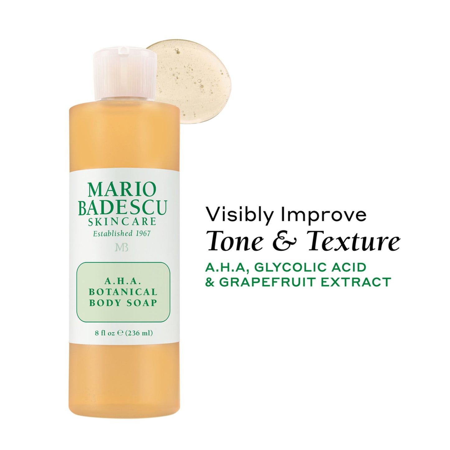 Mario Badescu Exfoliating and Brightening A.H.A Botanical Body Wash with Glycolic Acid