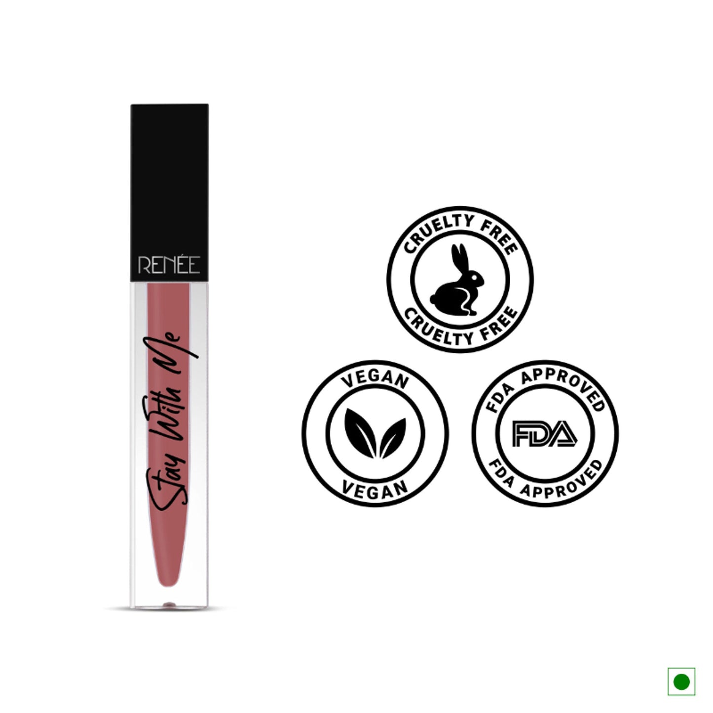 Renee Cosmetics Stay With Me Matte Lip Color - Desire For Brown