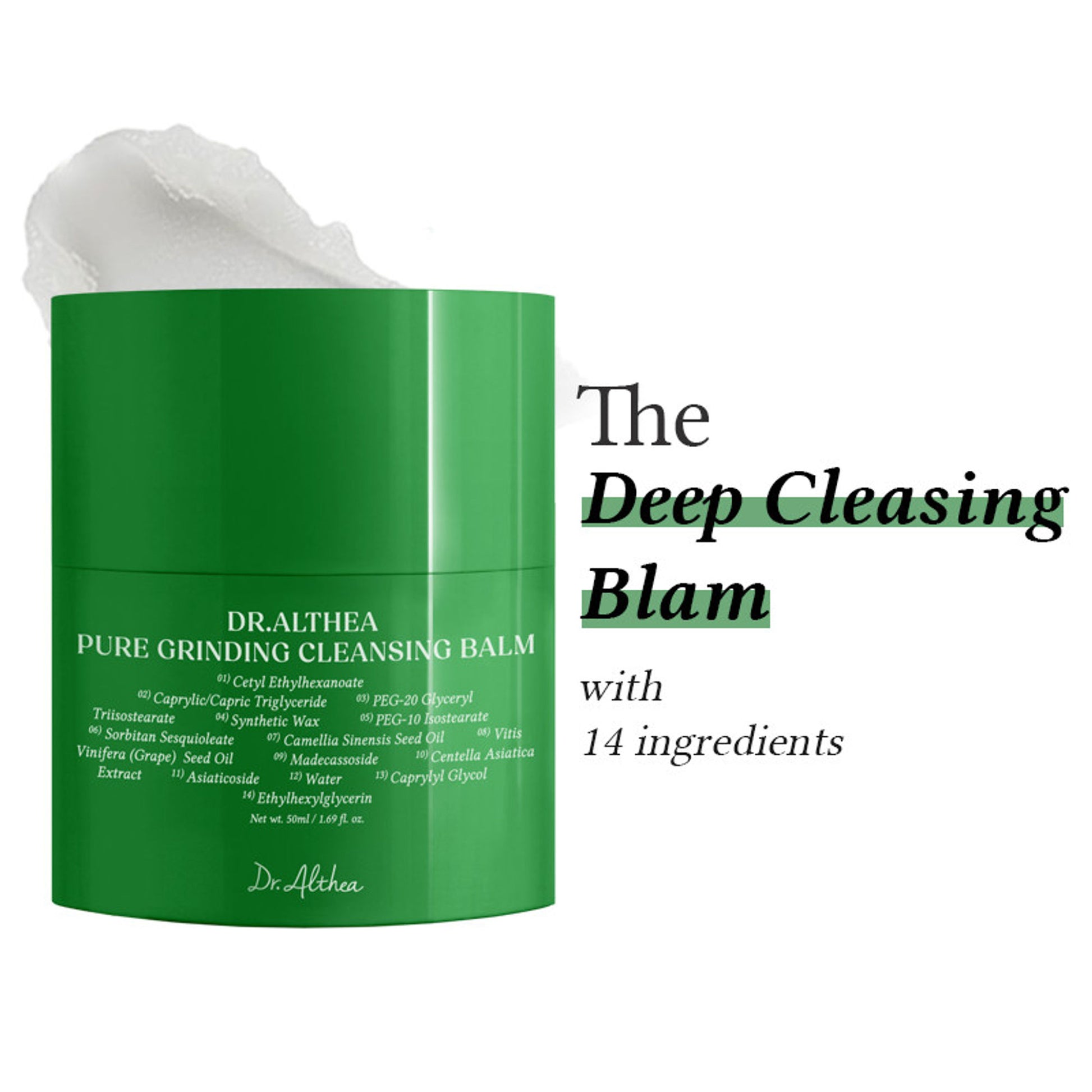 Dr.Althea Pure Grinding Cleansing Balm: Gentle Oil-Based Makeup Remover & Pore Cleanser