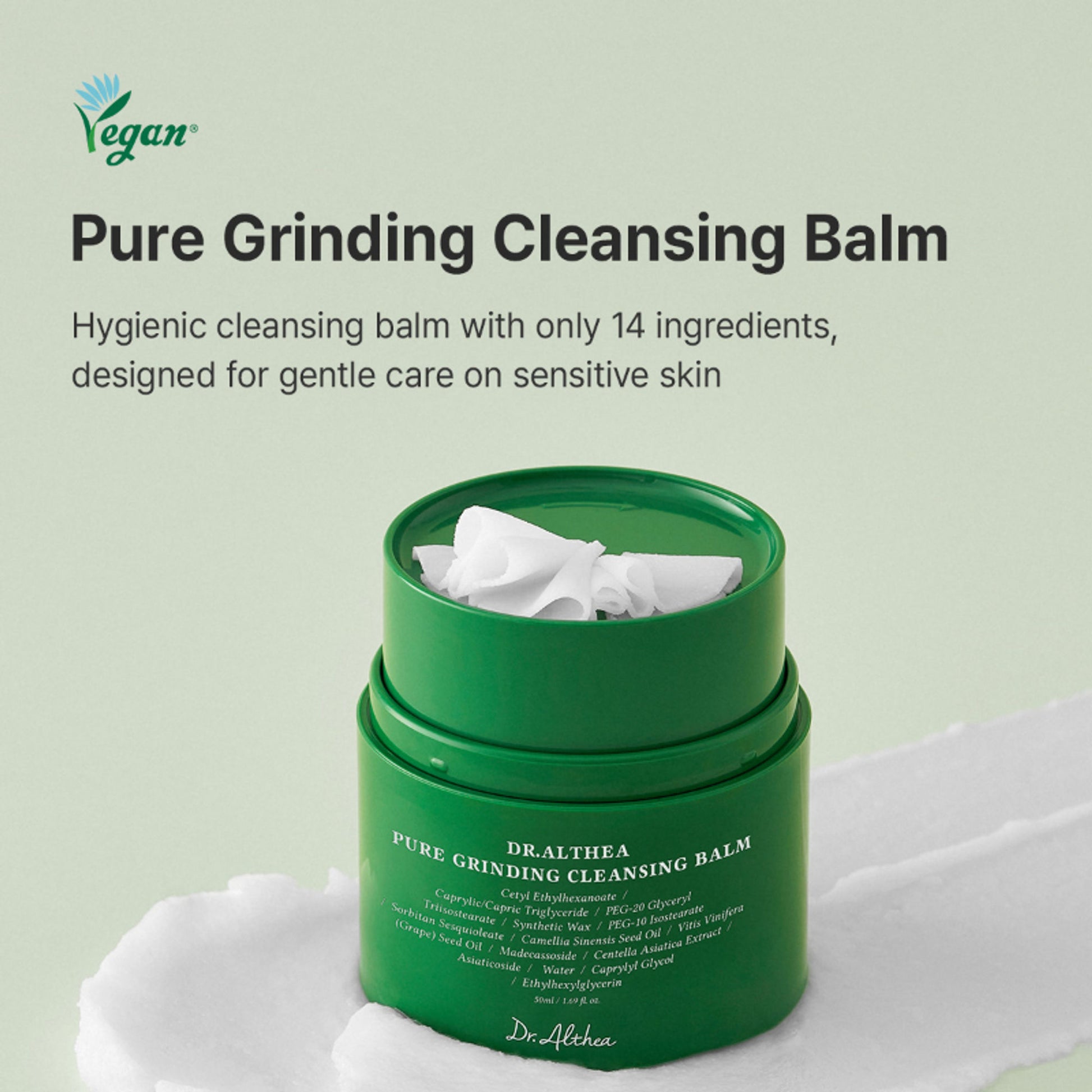 Dr.Althea Pure Grinding Cleansing Balm: Gentle Oil-Based Makeup Remover & Pore Cleanser