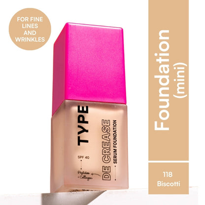 TYPE Beauty De Crease Foundation - 118 Biscotti