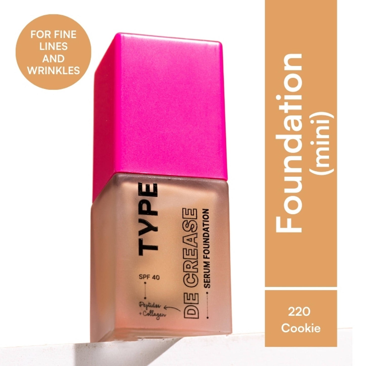 TYPE Beauty De Crease Foundation - 220 Cookie