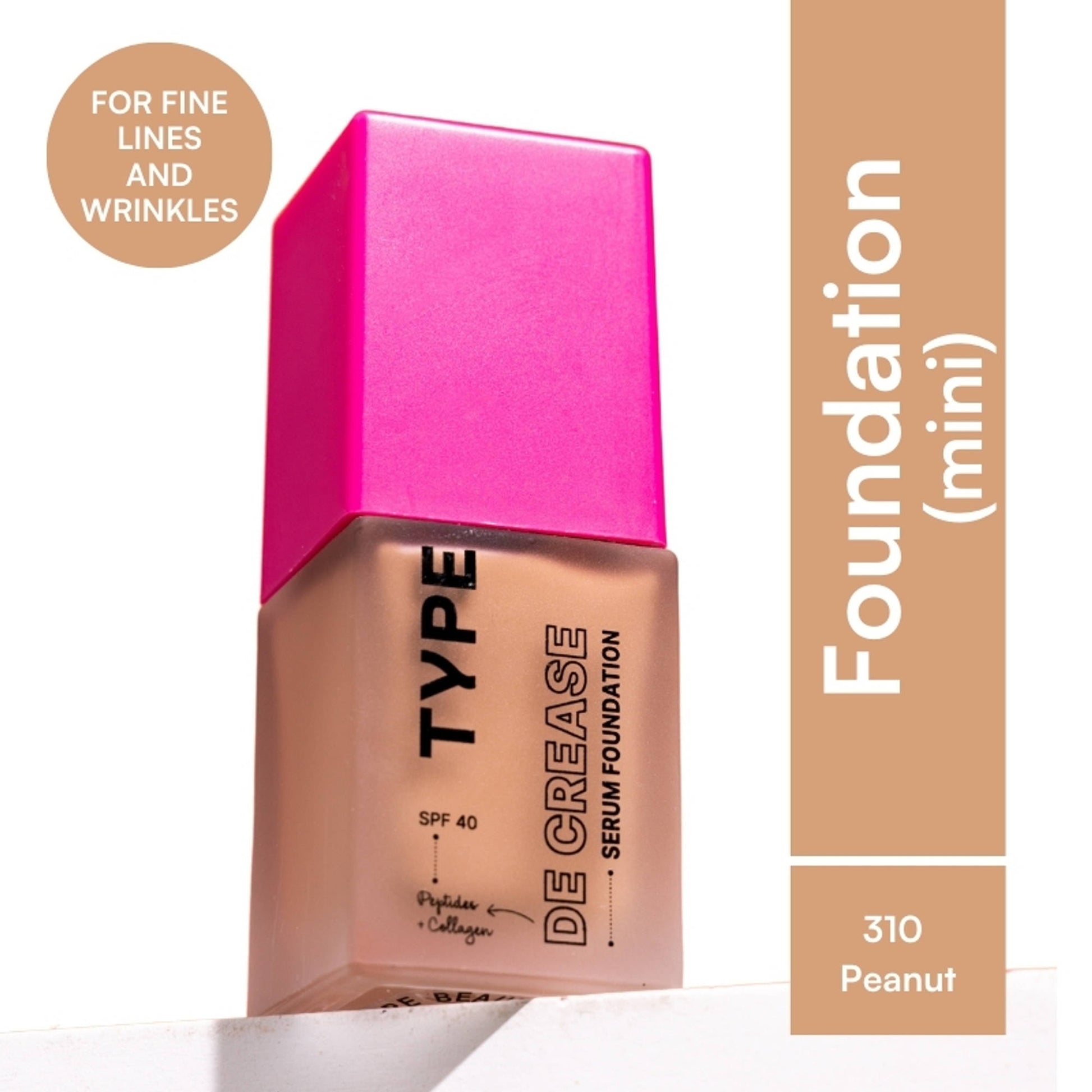 TYPE Beauty De Crease Foundation - 310 Peanut