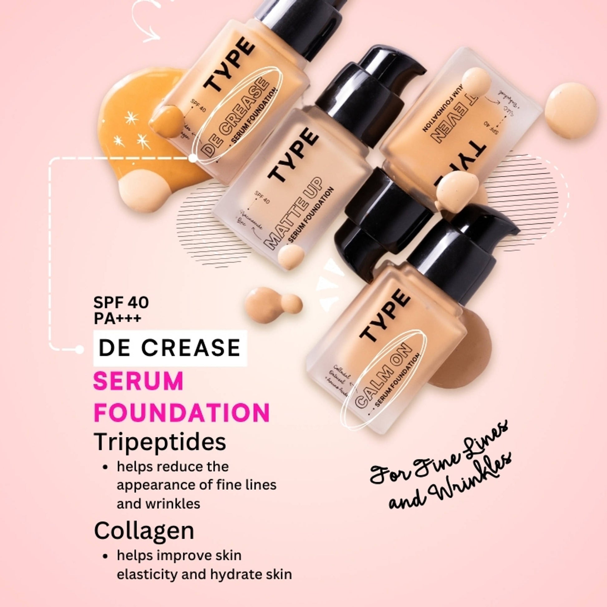 TYPE Beauty De Crease Foundation - 334 Pecan