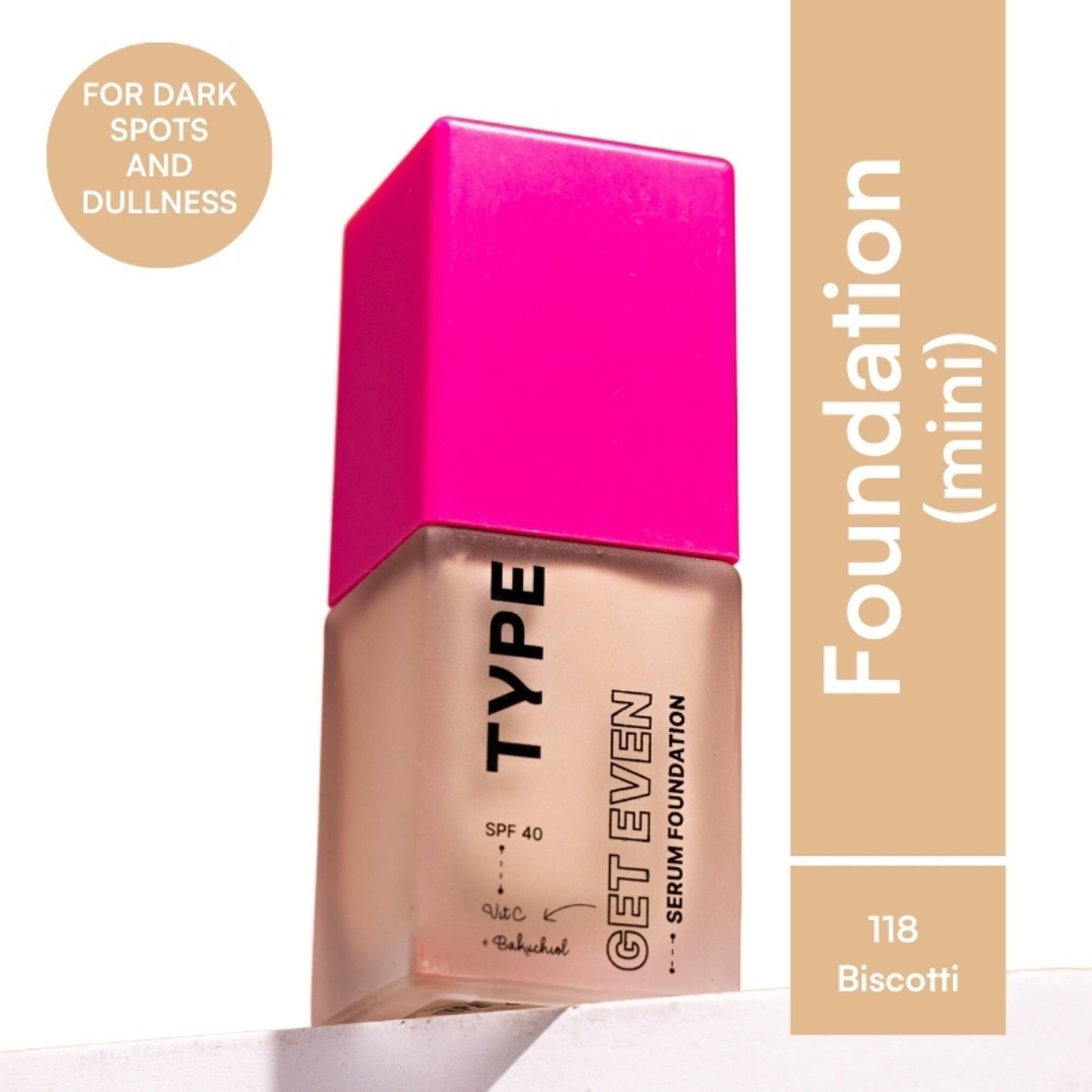 TYPE Beauty Get Even Foundation - 118 Biscotti