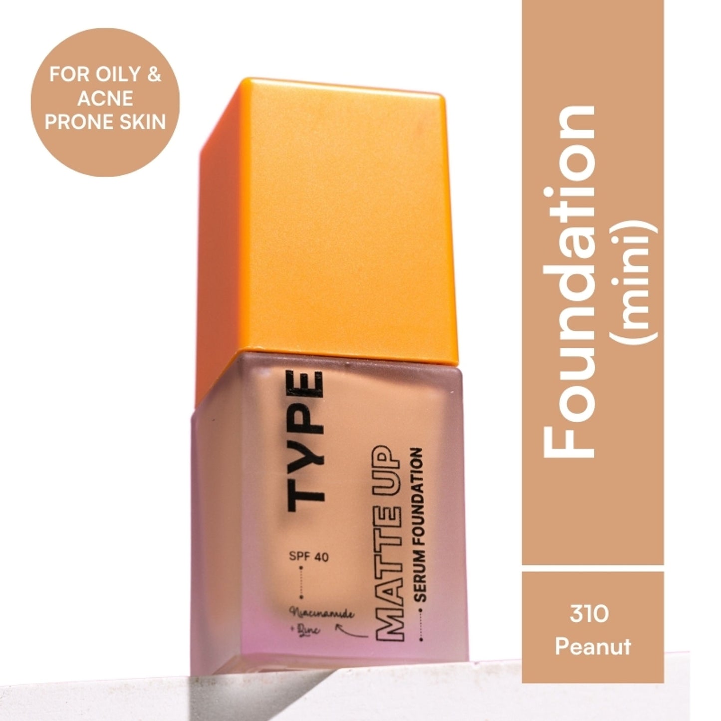 TYPE Beauty Matte Up Foundation - 310 Peanut
