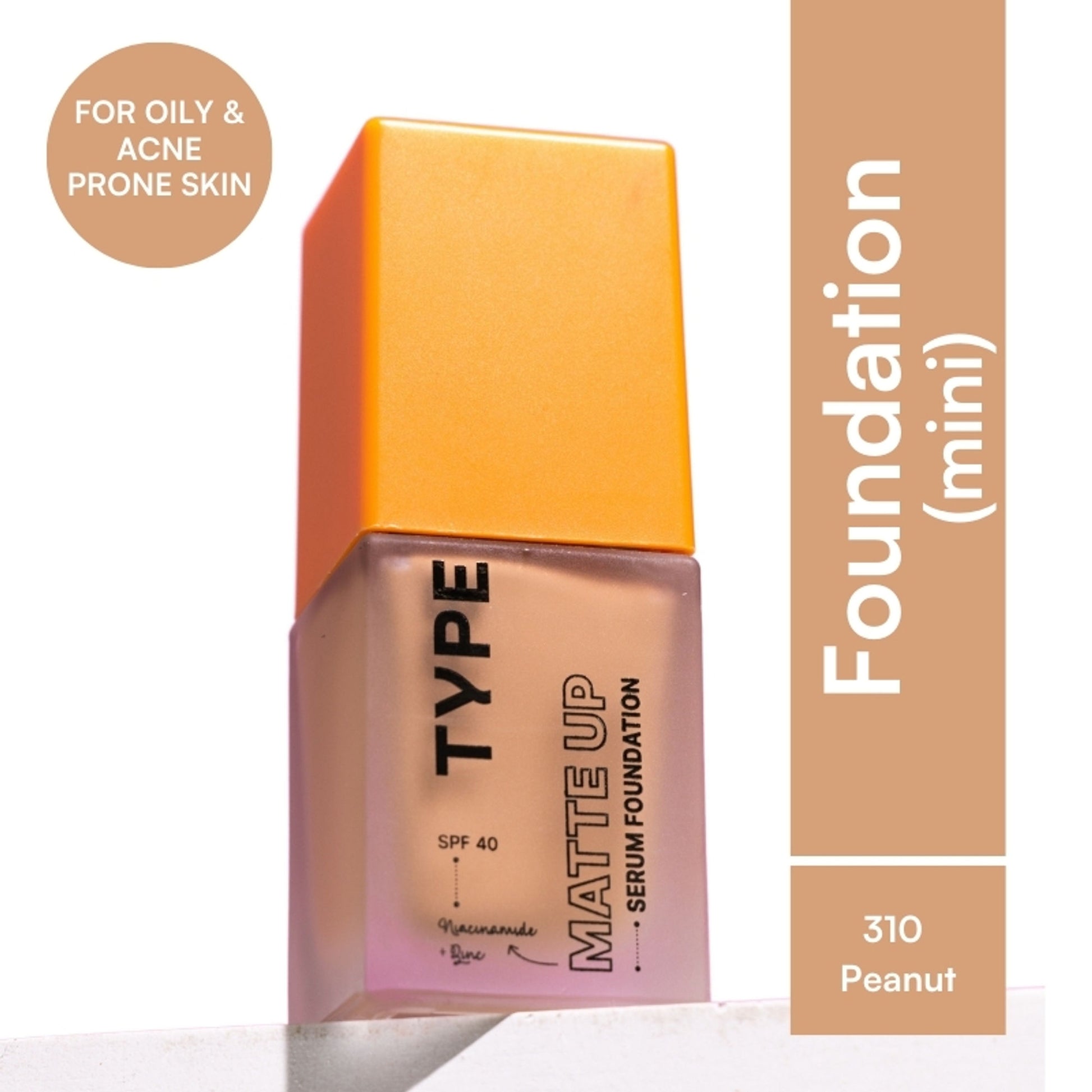 TYPE Beauty Matte Up Foundation - 310 Peanut