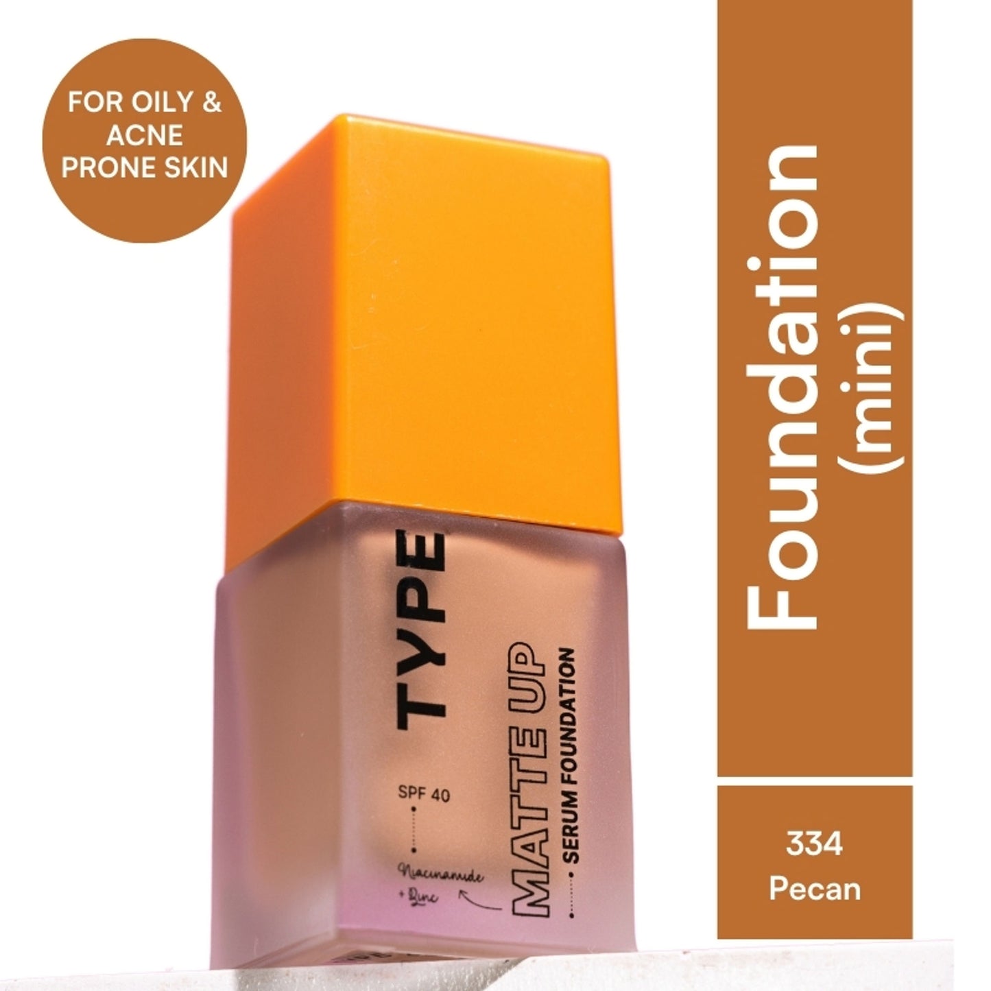 TYPE Beauty Matte Up Foundation - 334 Pecan
