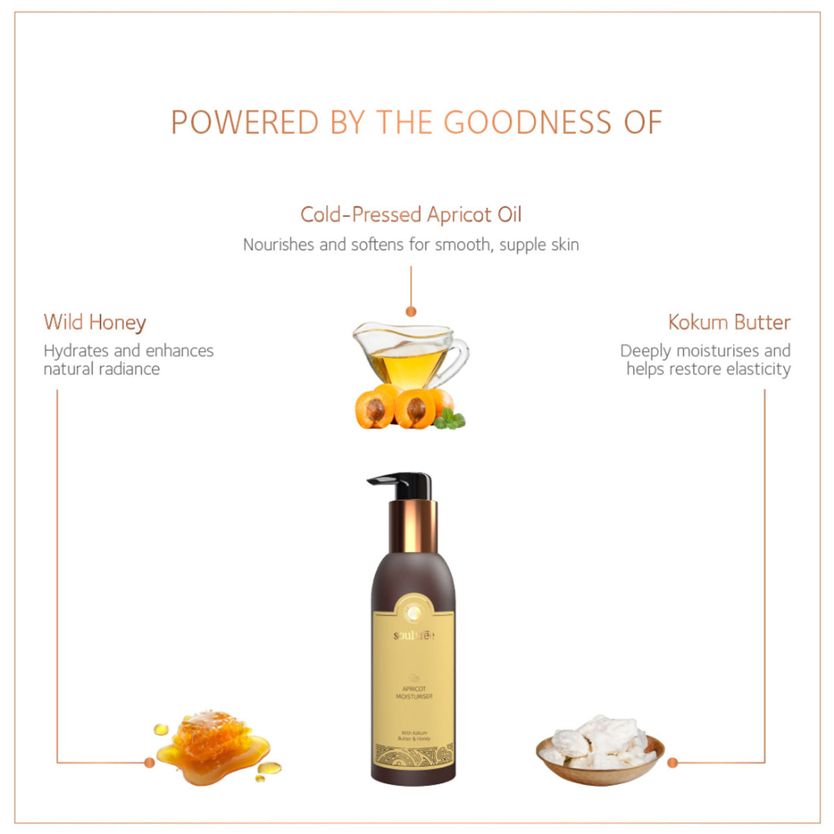 SoulTree Apricot Moisturiser with Honey & Kokum Butter