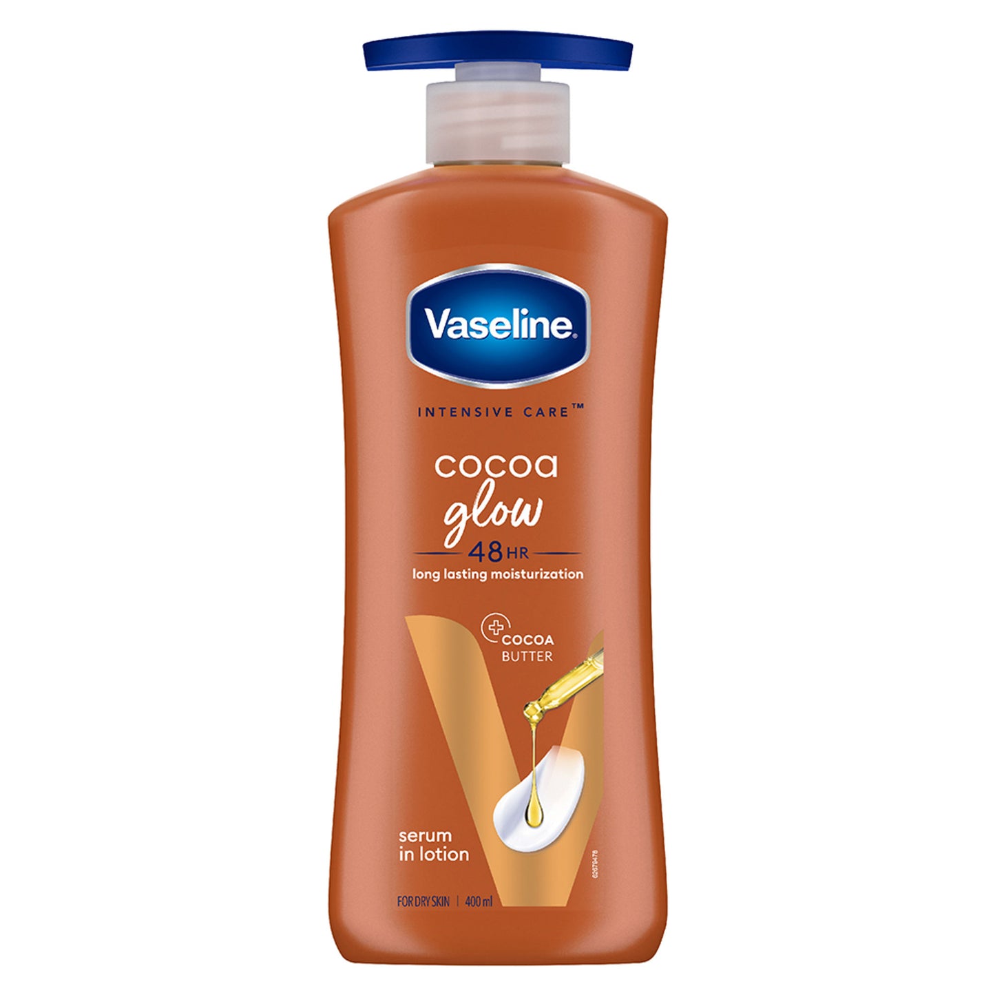 Vaseline Cocoa Glow Serum In Lotion, 600 ml , 100% Pure Cocoa & Shea Butter for Glowing & Soft Skin