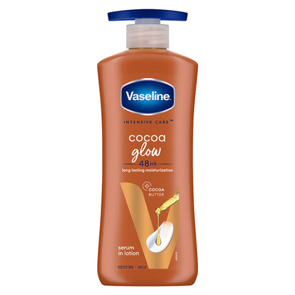 Vaseline Cocoa Glow Serum In Lotion, 600 ml , 100% Pure Cocoa & Shea Butter for Glowing & Soft Skin