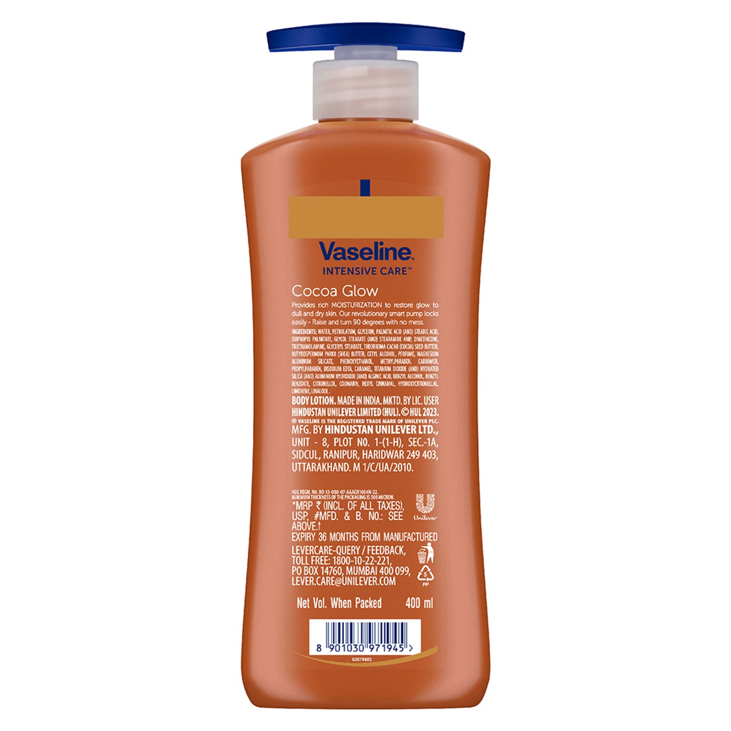 Vaseline Cocoa Glow Serum In Lotion, 600 ml , 100% Pure Cocoa & Shea Butter for Glowing & Soft Skin