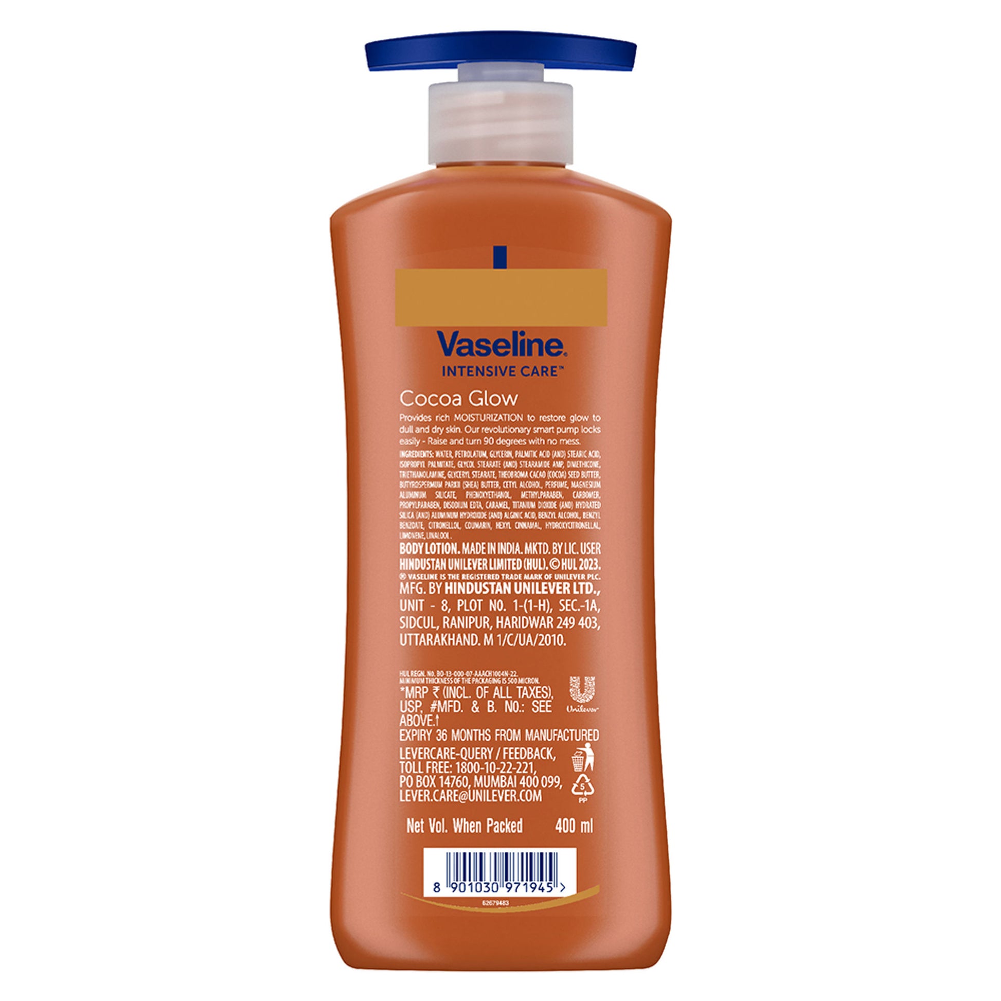 Vaseline Cocoa Glow Serum In Lotion, 600 ml , 100% Pure Cocoa & Shea Butter for Glowing & Soft Skin