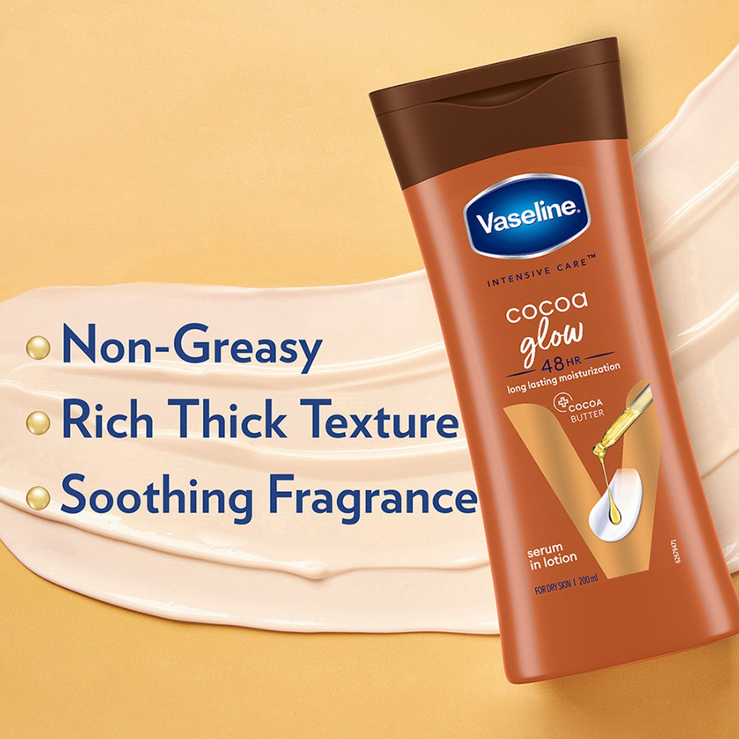 Vaseline Cocoa Glow Serum In Lotion, 600 ml , 100% Pure Cocoa & Shea Butter for Glowing & Soft Skin